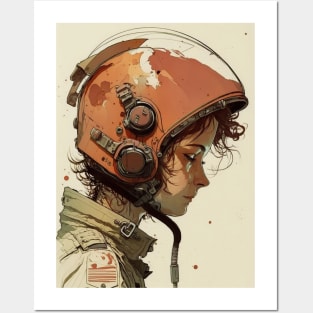 Astronaut girl Posters and Art